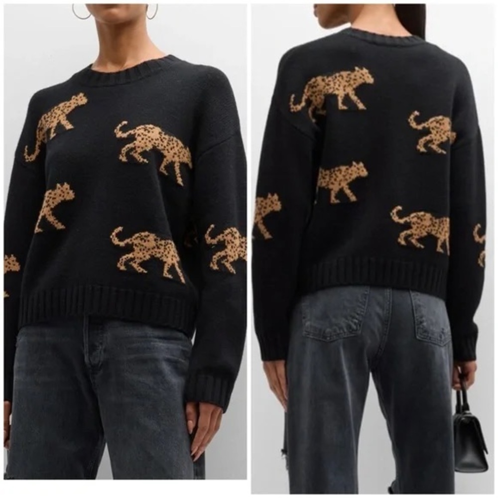 NWT Rails Black Jungle Cat Perci Sweater